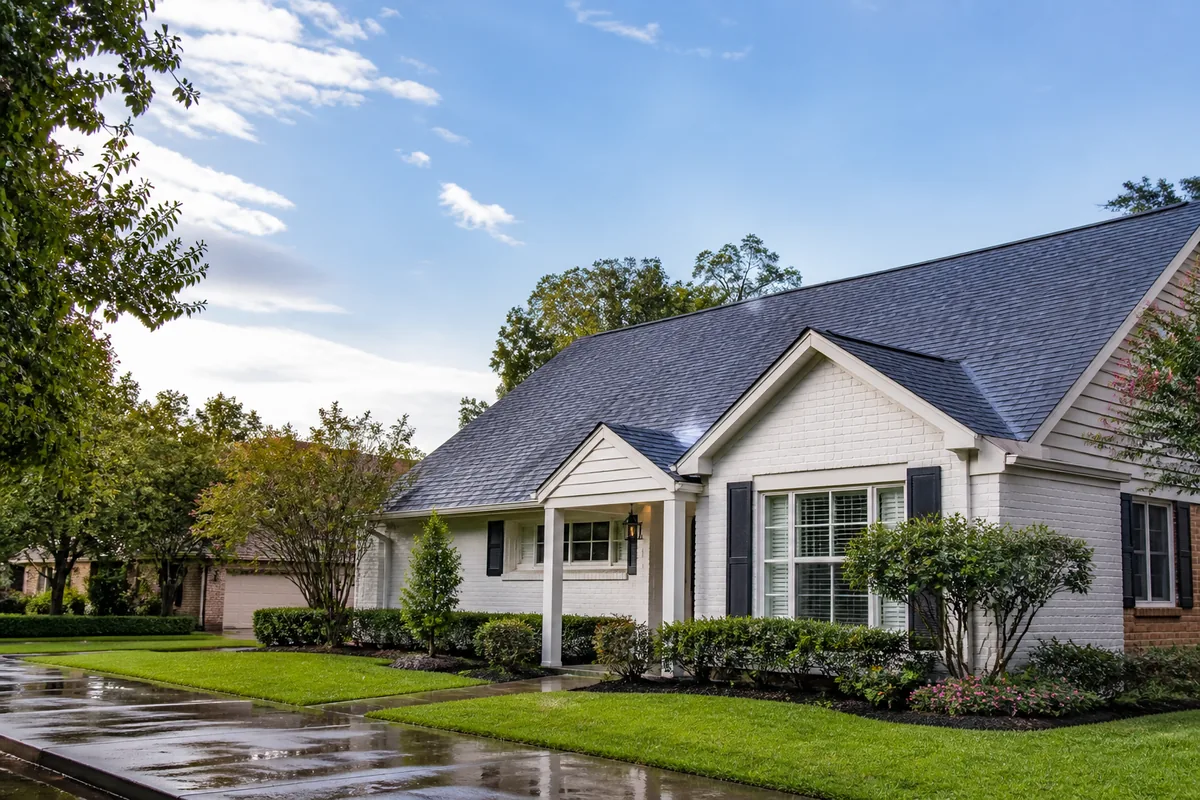 American home with a durable architectural-shingle roof